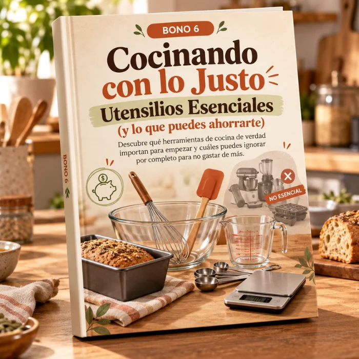 Mockup del Bono 6: Cocinando con lo justo – Utensilios esenciales